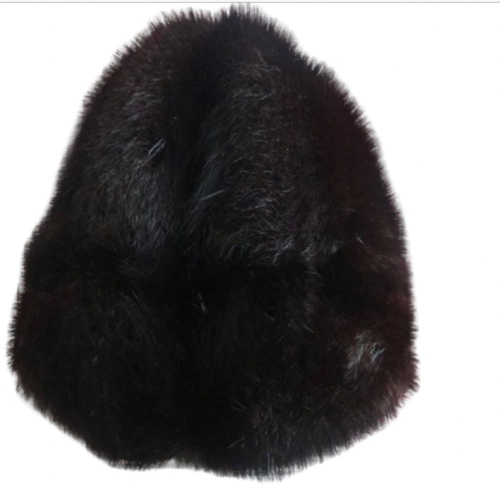 Vintage Quiet Luxury Old Money Black Fur Hat
